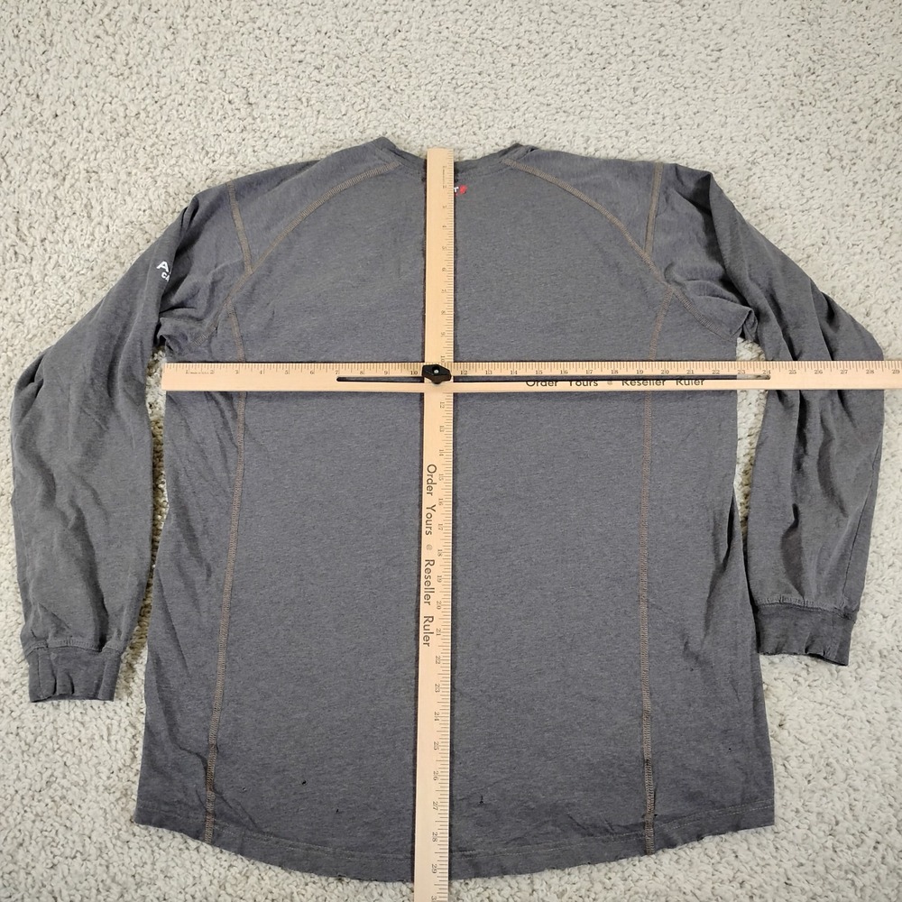 Ariat Shirt Mens Large Gray FR Fire Resistant Cat 2 2112 Workwear Long Sleeve - Picture 8 of 9